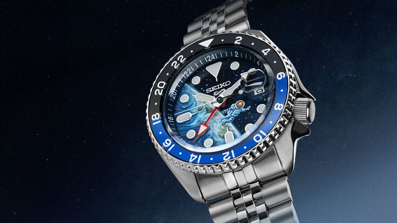 Customized Seiko watch, featuring exclusive hand-painted artwork by IFL Watches