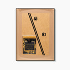 AP Code 1159 – A hand-painted carbon fibre wall art by artist Katy Barnfield.