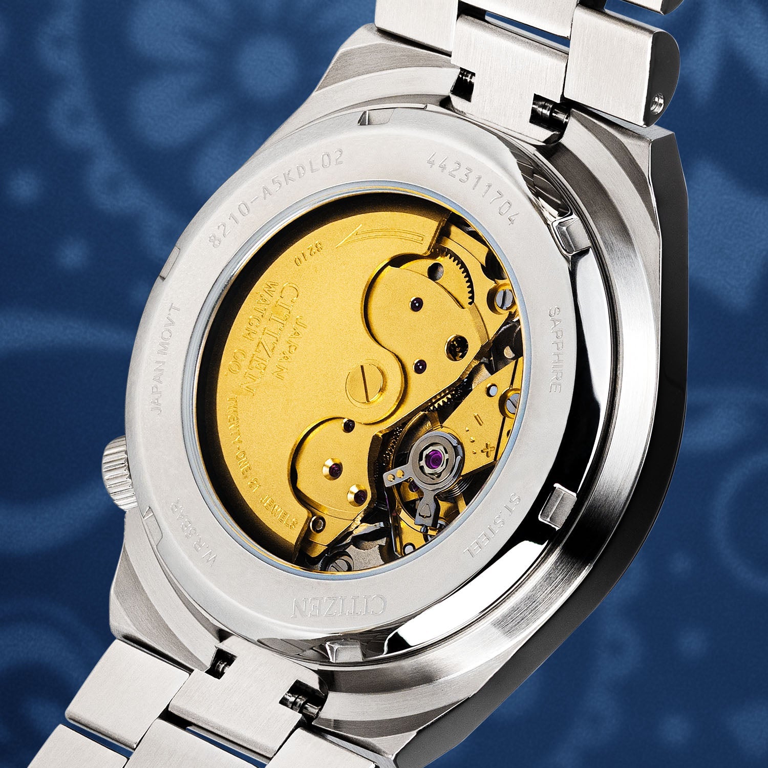 Citizen Tsuyosa Calavera Nocturna – Exhibition caseback showing Caliber 8210 automatic movement, limited edition by IFL Watches