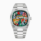 Bulova Super Seville Mural Verde – Hand-painted custom Bulova Super Seville featuring NYC street art on green dial, a bespoke timepiece by IFL Watches