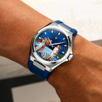 Venezianico Arsenale Venus – Hand-painted custom Arsenale 40 featuring Botticelli's Birth of Venus artwork, a bespoke timepiece by IFL Watches rubber bracelet