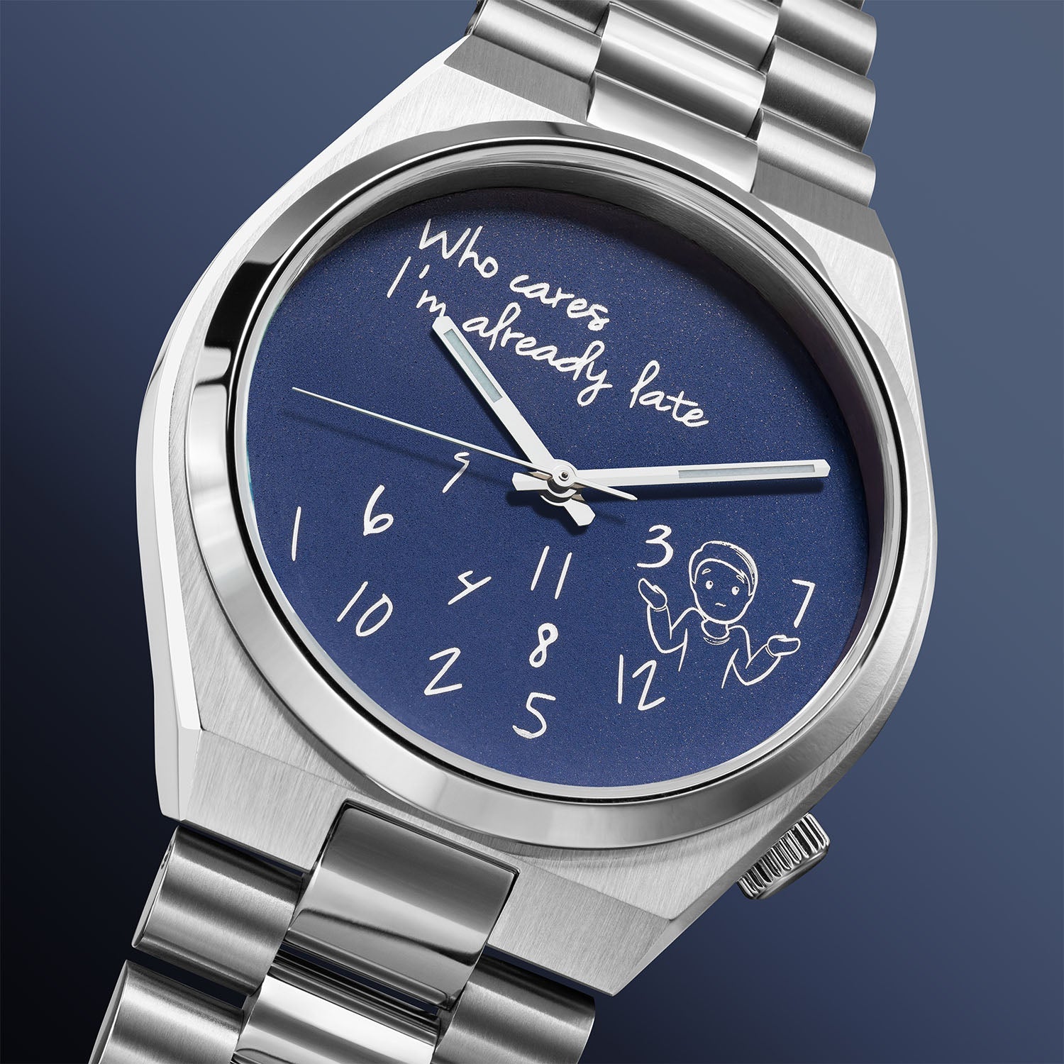 Tsuyosa Who Cares Concept – custom Citizen Tsuyosa with scattered numeral and playful message on the dial by IFL Watches