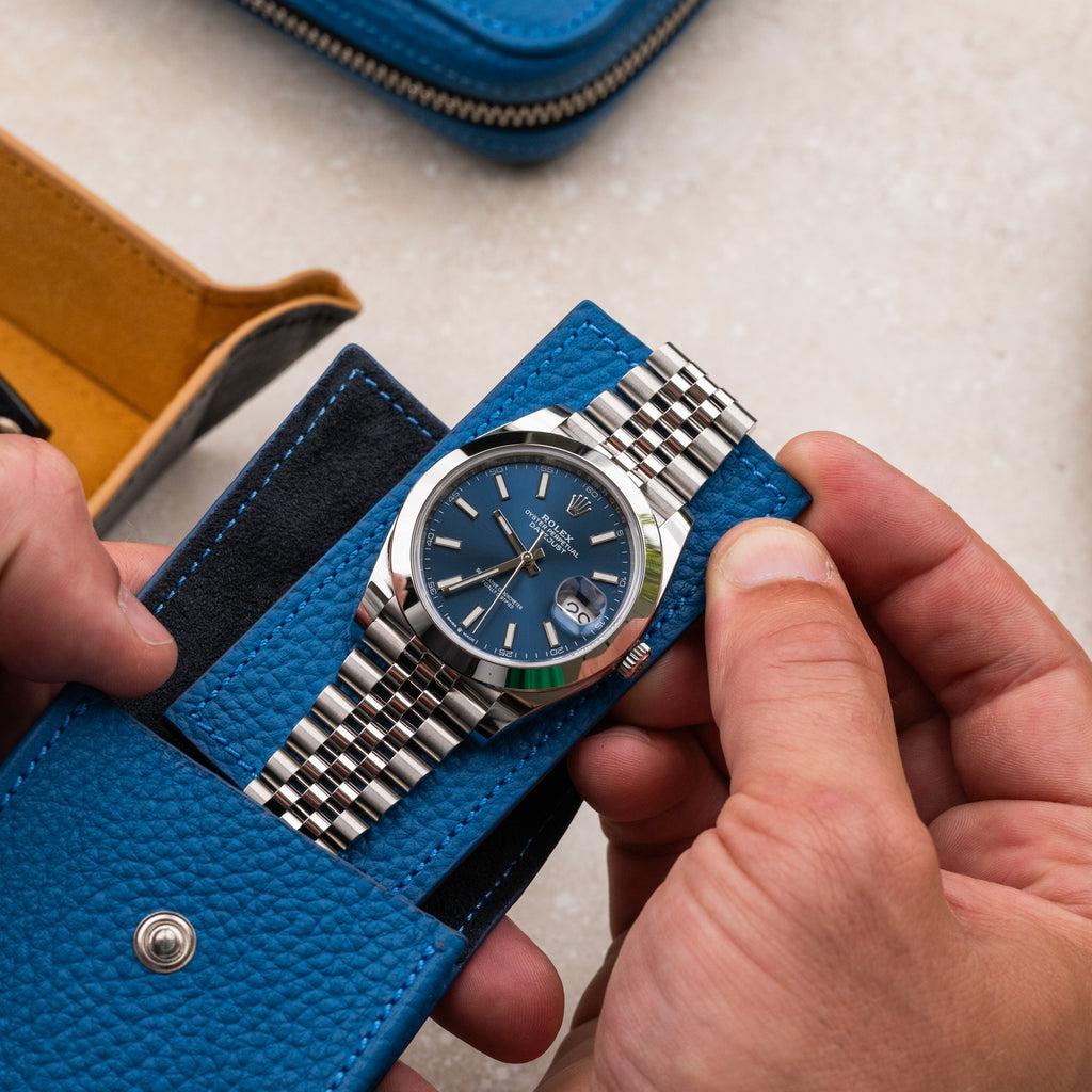 Marine Leather Watch Pouch