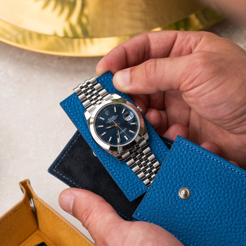 Marine Leather Watch Pouch