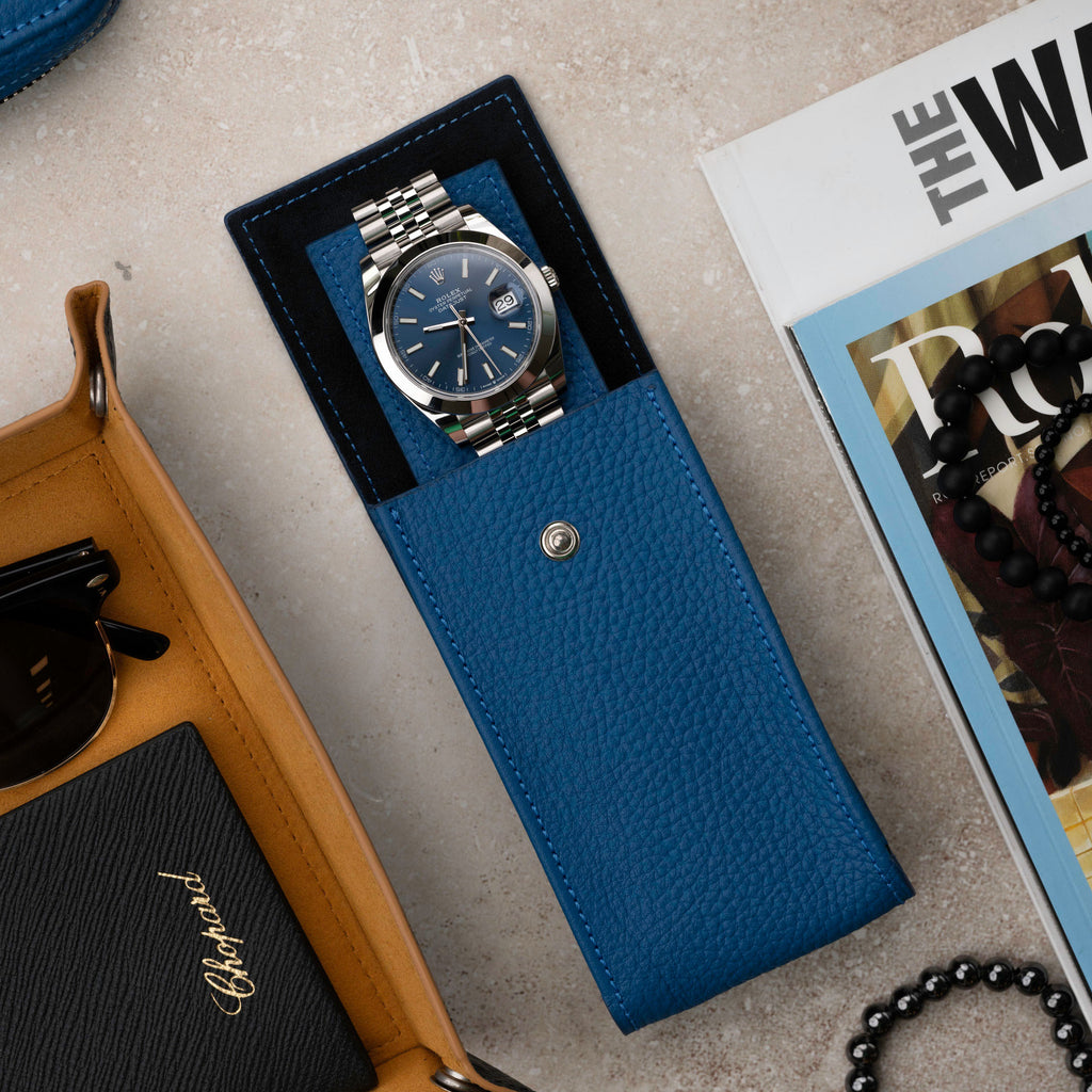 Marine Leather Watch Pouch