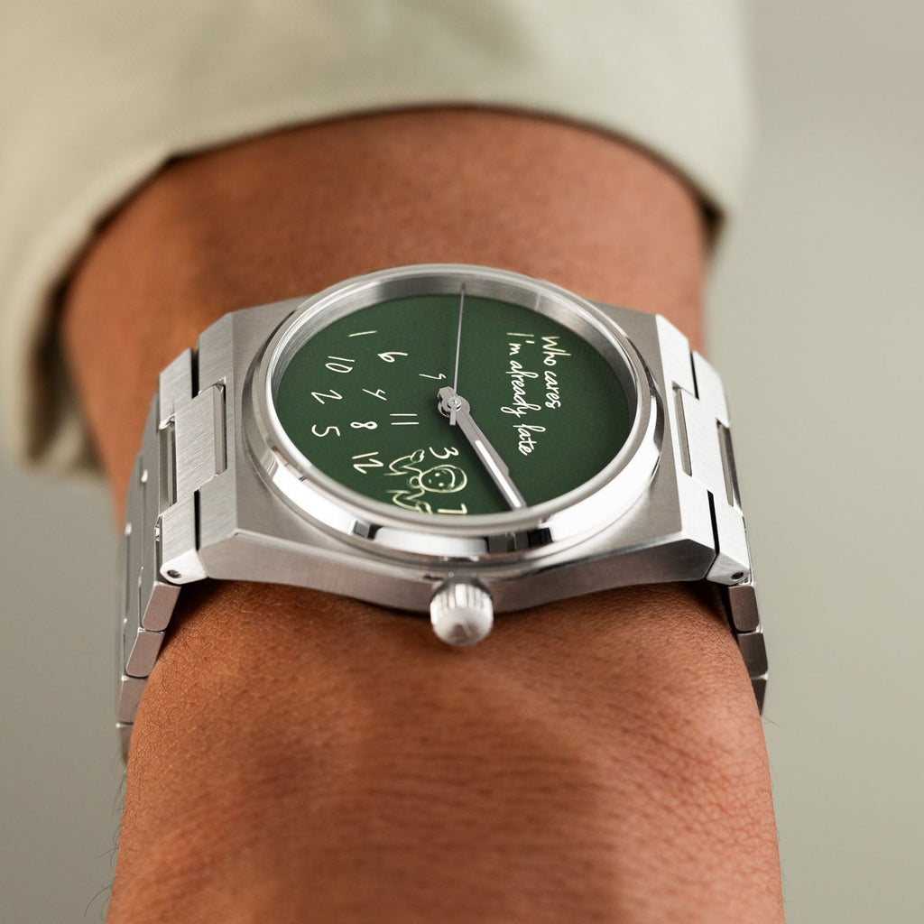 PRX Who Cares Concept – custom Tissot PRX Powermatic 80 with scattered numeral and playful message artwork by IFL Watches