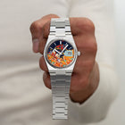 A Dive in Dime Concept – Hand-painted custom Tissot PRX Powermatic featuring treasure vault diving artwork, a bespoke timepiece by IFL Watches