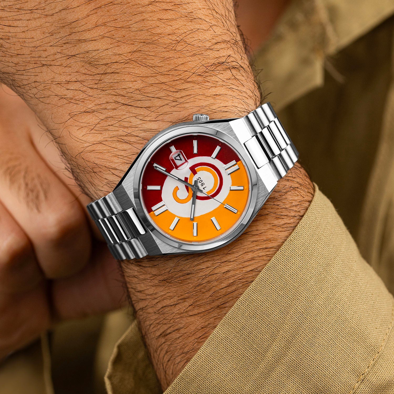 Citizen Tsuyosa 40 Aslanlar Sahada – Hand-painted custom Citizen Tsuyosa featuring Turkish football heritage in yellow and red, a bespoke timepiece by IFL Watches