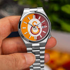 Citizen Tsuyosa 40 Aslanlar Sahada – Hand-painted custom Citizen Tsuyosa featuring Turkish football heritage in yellow and red, a bespoke timepiece by IFL Watches