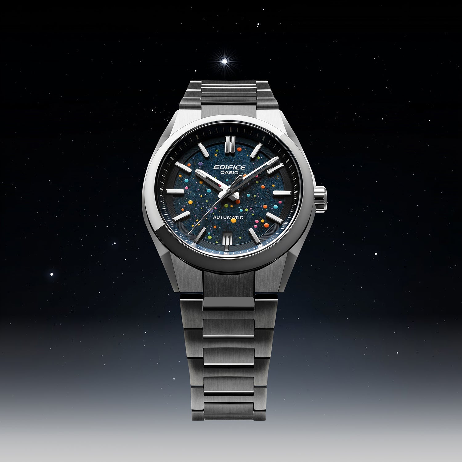 Casio Edifice Midnight Sky – Hand-painted custom Casio Edifice featuring night sky artwork, a bespoke limited edition timepiece by IFL Watches