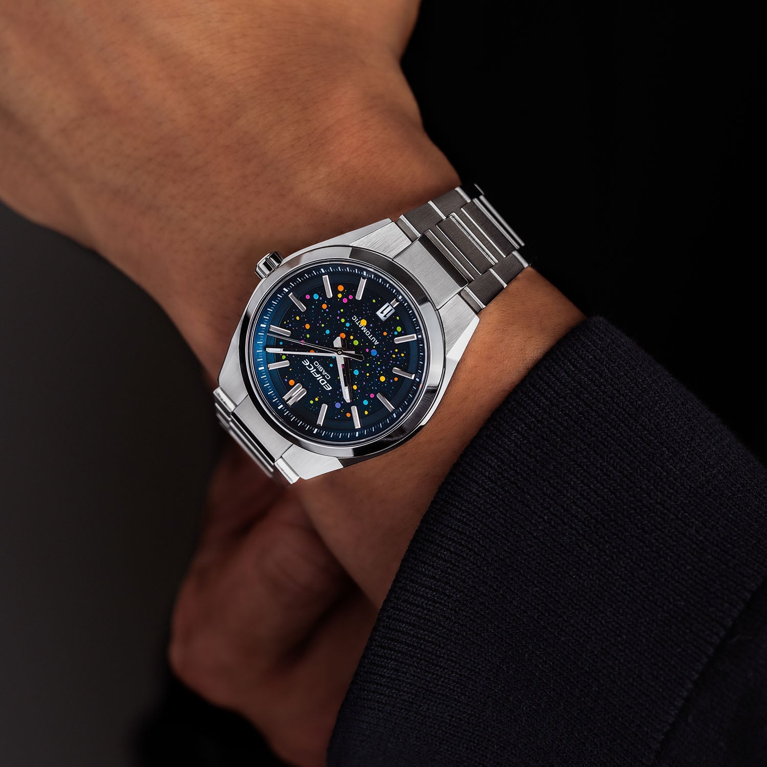 Casio Edifice Midnight Sky – Hand-painted custom Casio Edifice featuring night sky artwork, a bespoke limited edition timepiece by IFL Watches