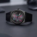 IFL Watches Canvax MK-01 – Hand-painted custom Canvax featuring neon steampunk soldier artwork, a bespoke timepiece by IFL Watches