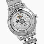 Perrelet Weekend GMT Atlas — open caseback revealing the in-house automatic Caliber P-401 through sapphire crystal, limited edition timepiece by IFL Watches.