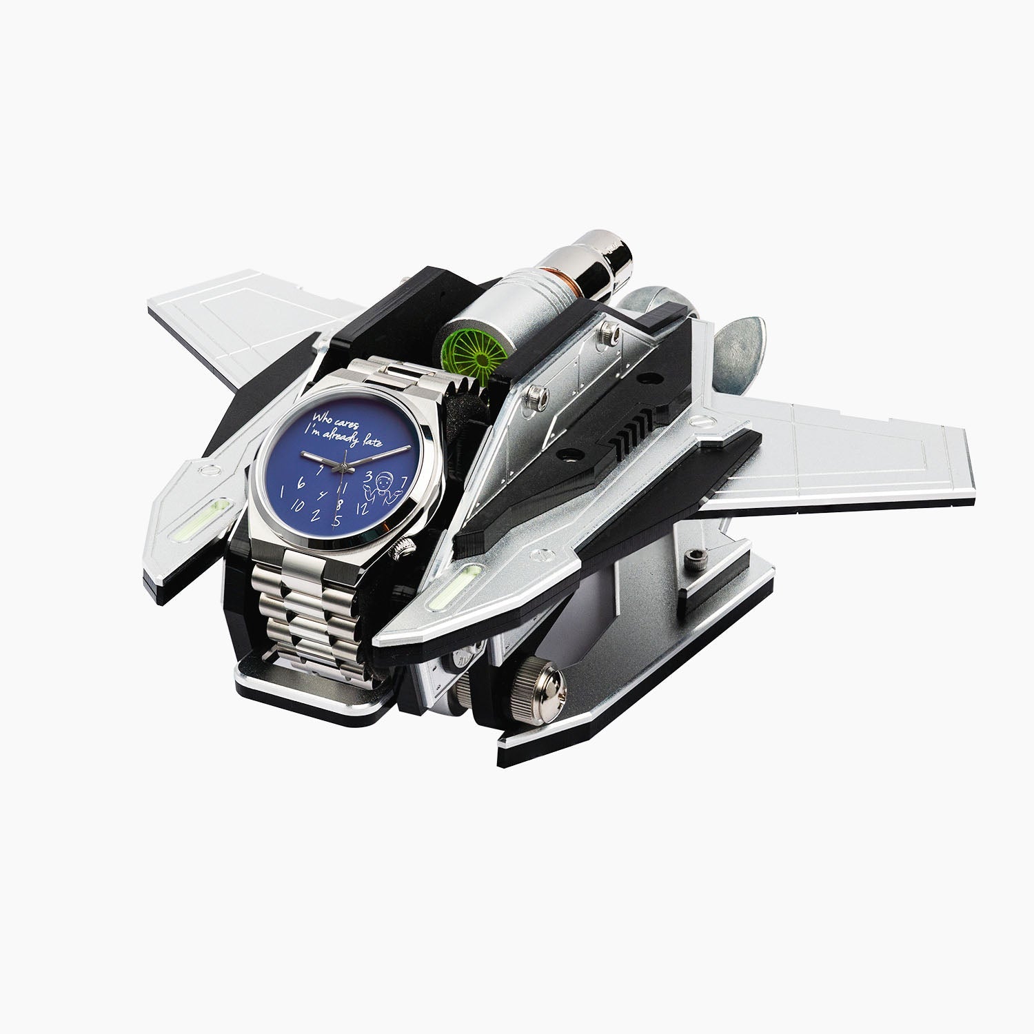 UFO Watchcraft – Robotoy Watch Stand, handcrafted space-inspired adjustable watch holder