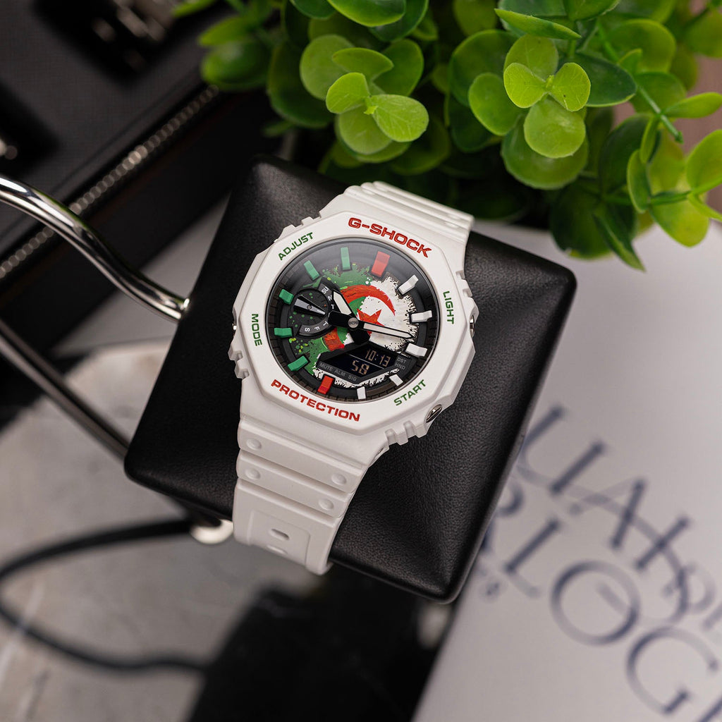 Casio G-Shock Algeria — custom Algeria flag G-Shock lifestyle shot, by IFL Watches