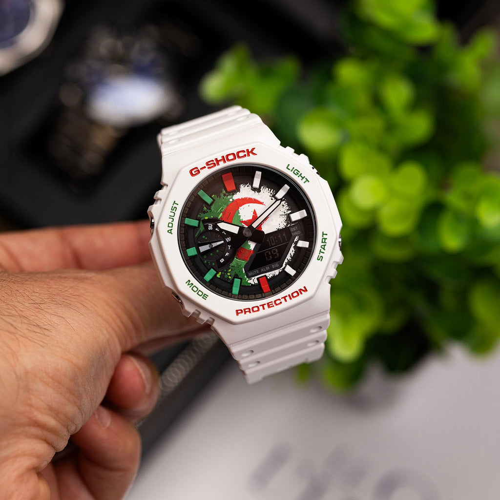 Casio G-Shock Algeria — Algeria flag custom G-Shock, lifestyle image by IFL Watches