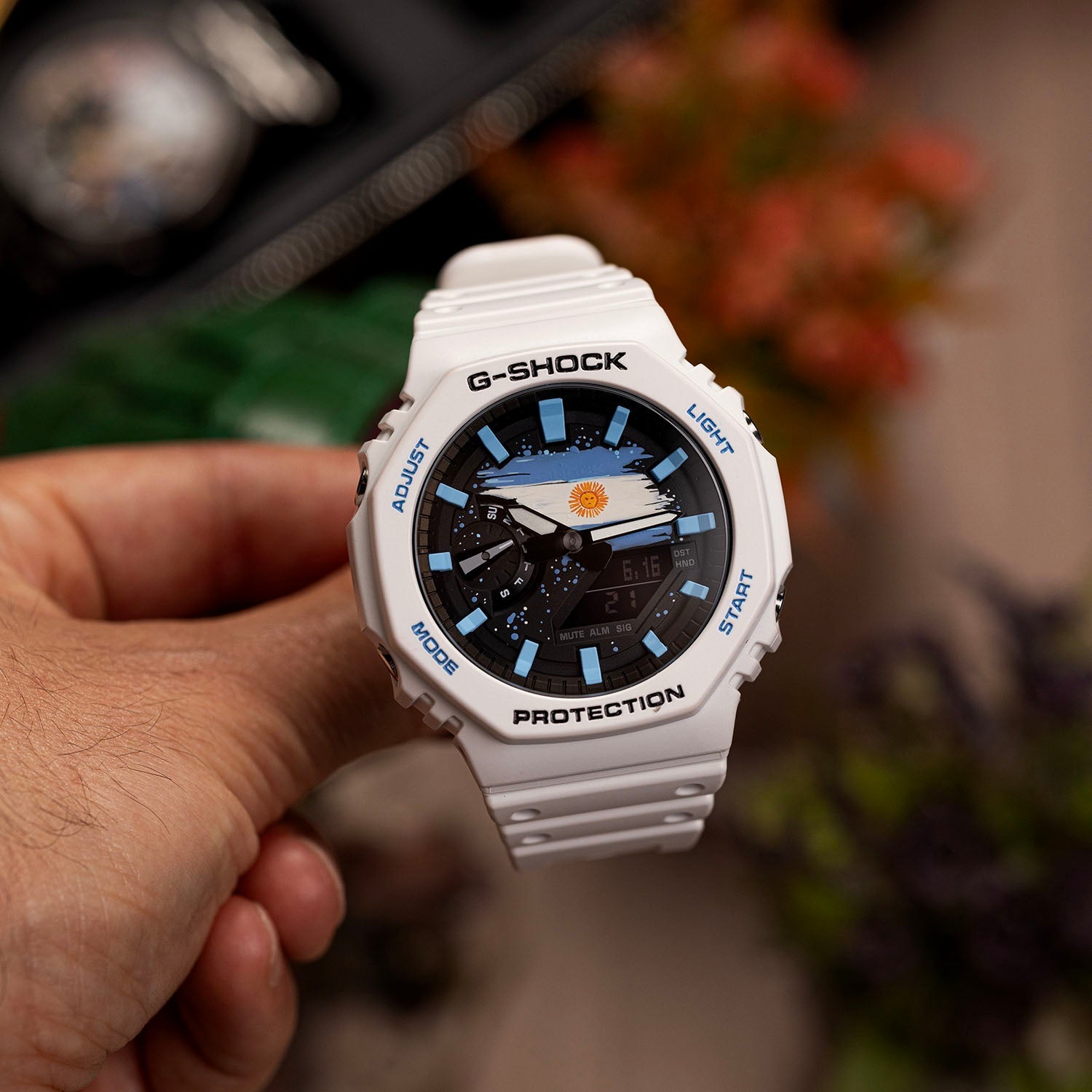 Casio G-Shock Argentina — Argentina flag custom G-Shock, lifestyle image by IFL Watches