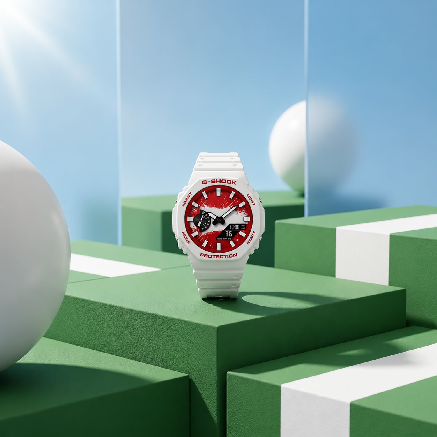 Custom Austria flag Casio G-Shock on the wrist, by IFL Watches