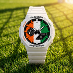 Casio G-Shock Ivory Coast flag watch worn on the wrist, by IFL Watches