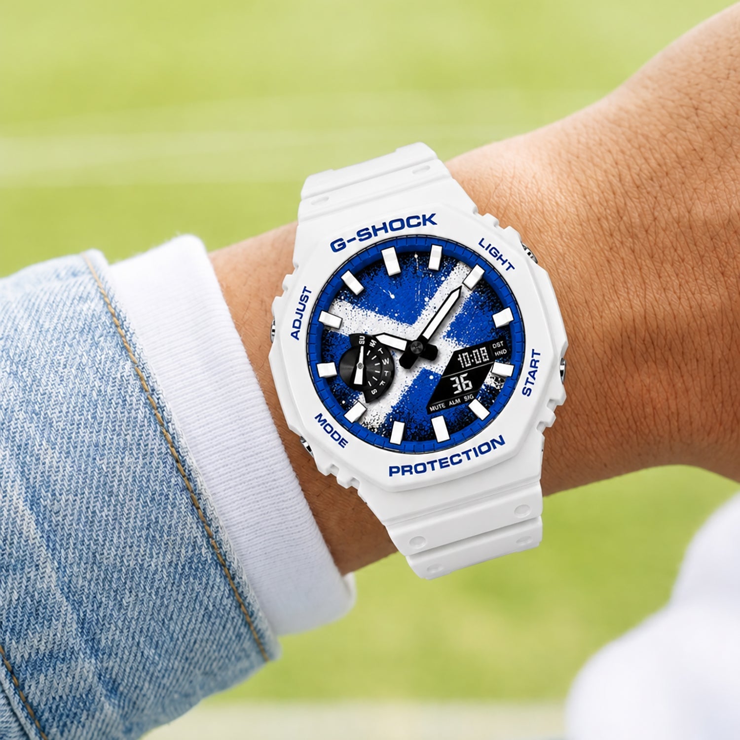 Casio G-Shock Scotland flag dial watch, customized by IFL Watches
