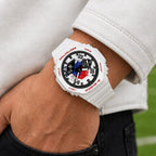 Casio G-Shock South Korea flag watch worn on the wrist, by IFL Watches
