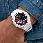 Custom USA flag Casio G-Shock on the wrist, by IFL Watches