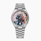 La Féline Concept – Hand-painted custom Citizen Tsuyosa 37mm with UV-reactive panther artwork, a bespoke timepiece by IFL Watches