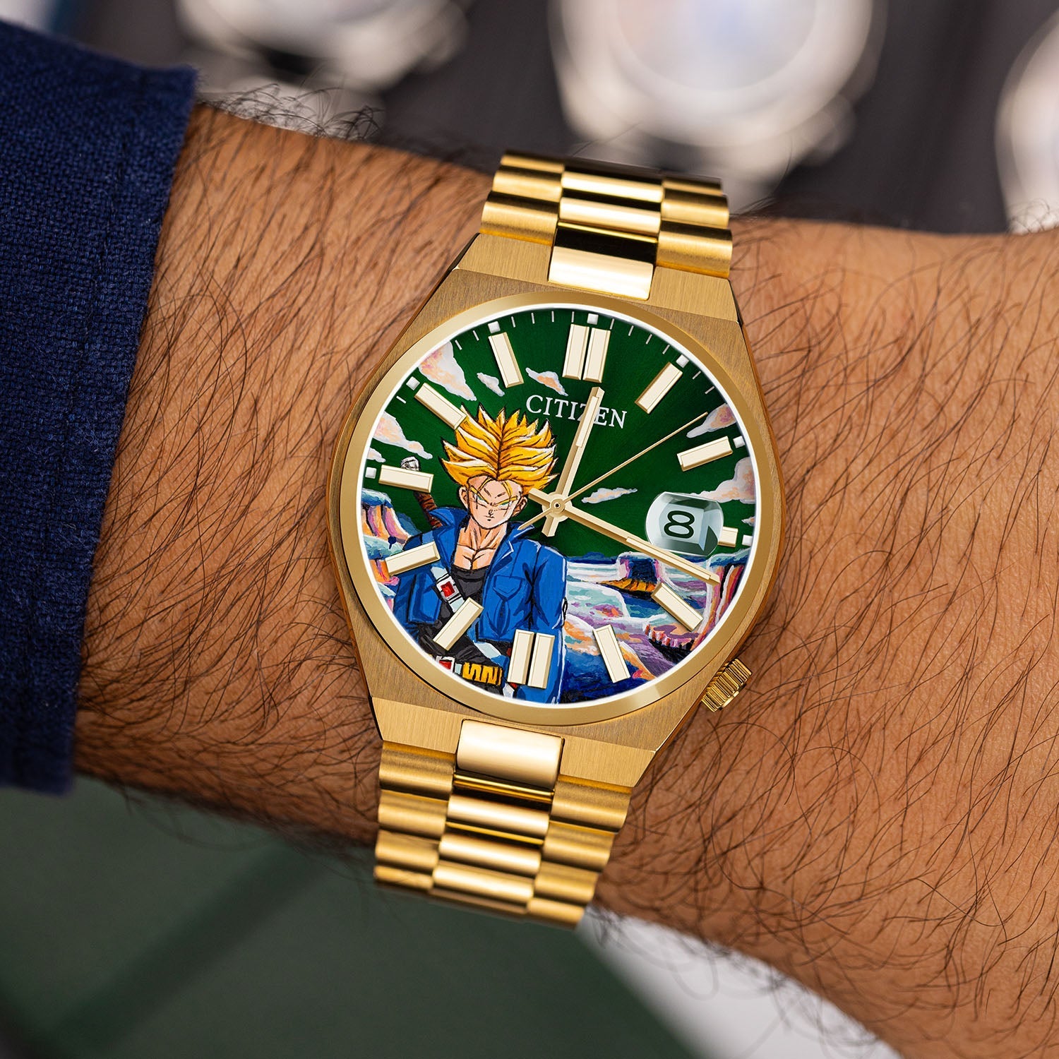 Future Fury Concept – Hand-painted custom Citizen Tsuyosa Automatic featuring next-generation anime warrior artwork, a bespoke timepiece by IFL Watches