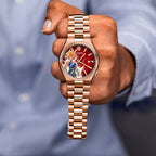 Royal Rage Concept – Rose gold Citizen Tsuyosa transformed with hand-painted power transformation artwork, a unique bespoke creation by IFL Watches