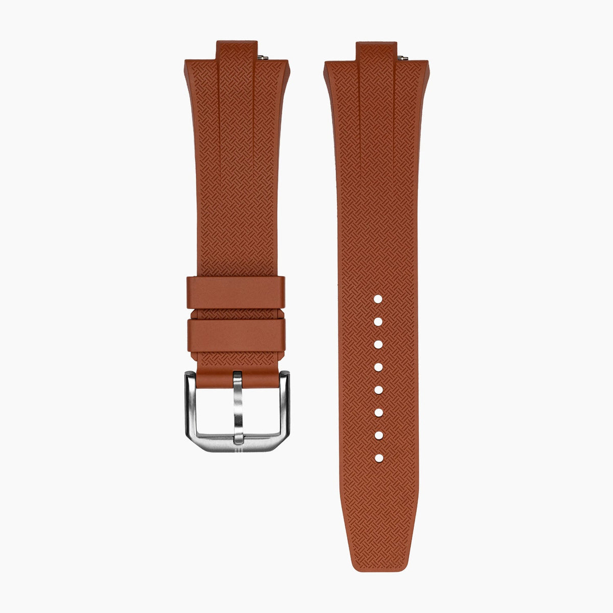 Citizen Tsuyosa Strap – Brown fluoroelastomer (FKM) strap with pin buckle