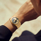 Equestrian Concept – Hand-painted bespoke timepiece featuring equestrian artwork on gold PVD-coated case