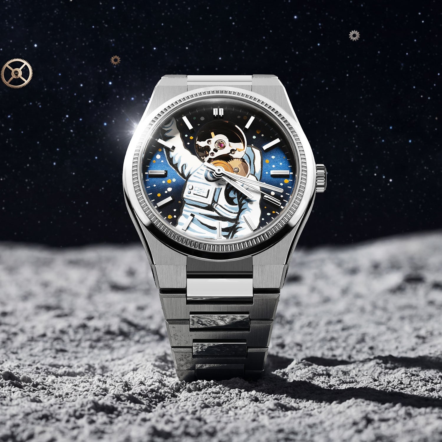 Festina Astronaut – Hand-painted customized Festina F20053 featuring cosmic space artwork, exclusive collaboration timepiece by IFL Watches