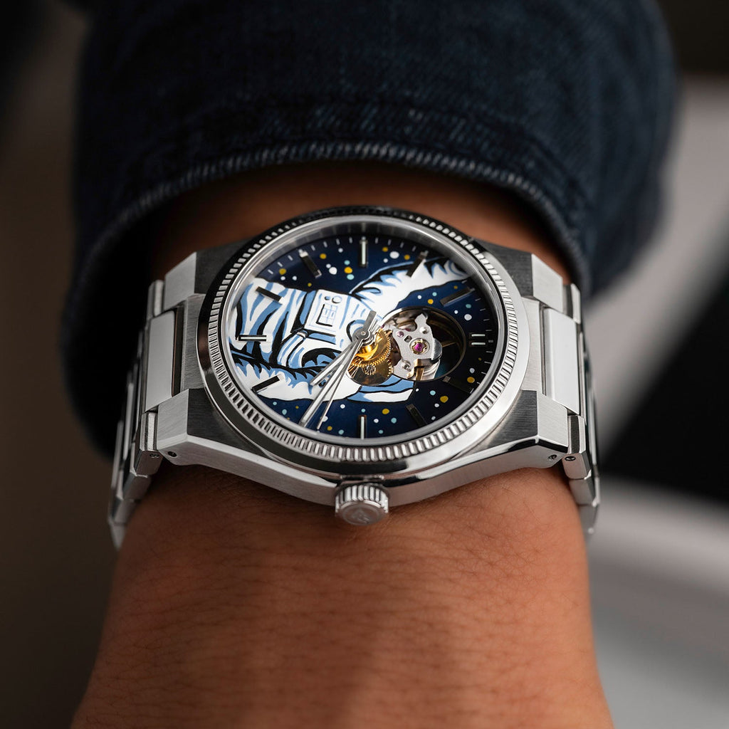 Festina Astronaut – Hand-painted customized Festina F20053 featuring cosmic space artwork, exclusive collaboration timepiece by IFL Watches