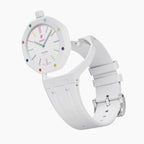 Huit Blanc Swatch × AP Royal Pop Rubber Case-Strap — case and strap shown separately above the Royal Pop, by IFL Watches