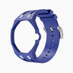 Lan Ba Swatch × AP Royal Pop Rubber Case-Strap — bare blue with light-blue accents rubber strap with empty case bracket, by IFL Watches