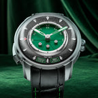 Lucky Harvey Sic Bo Green — Front view on a green felt casino table, available at IFL Watches.