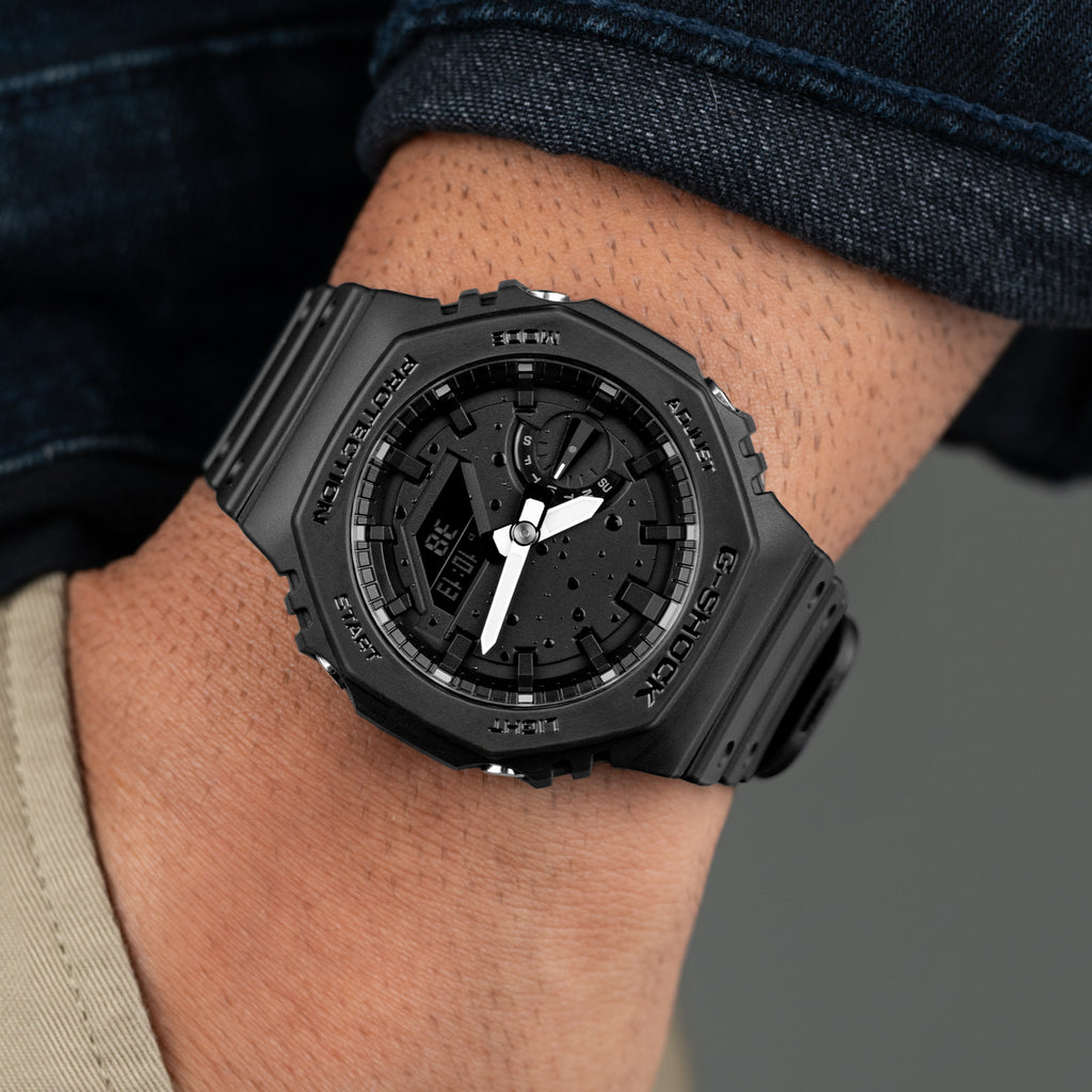 G-Shock CasiOak Blackout Watch – Hand-Painted Custom Dial in Black