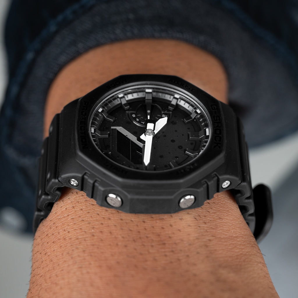 G-Shock CasiOak Blackout Watch – Hand-Painted Custom Dial in Black