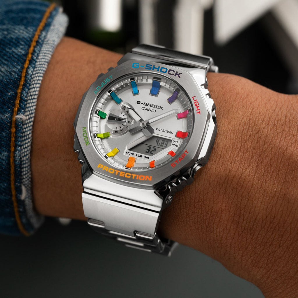 Hand-Painted G-Shock CasiOak Full Metal Rainbow by IFL Watches