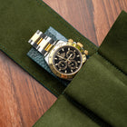 Verdant Camo Chronovault – Premium Leather Watch Pouch