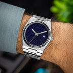 Aventurine Steel Concept – Custom natural aventurine stone dial on stainless steel watch, bespoke timepiece by IFL Watches