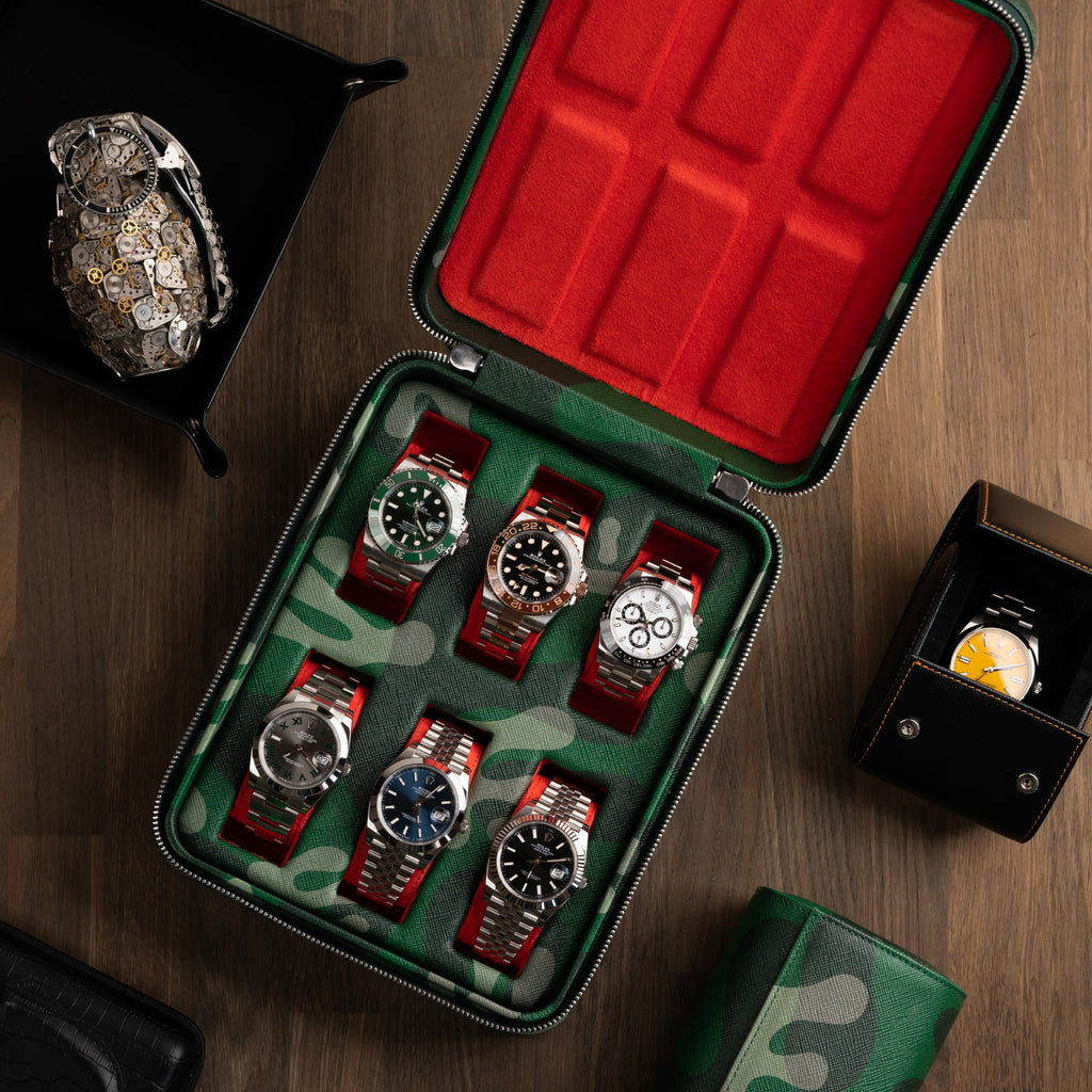 Green Camo Watch Box – Six Watches