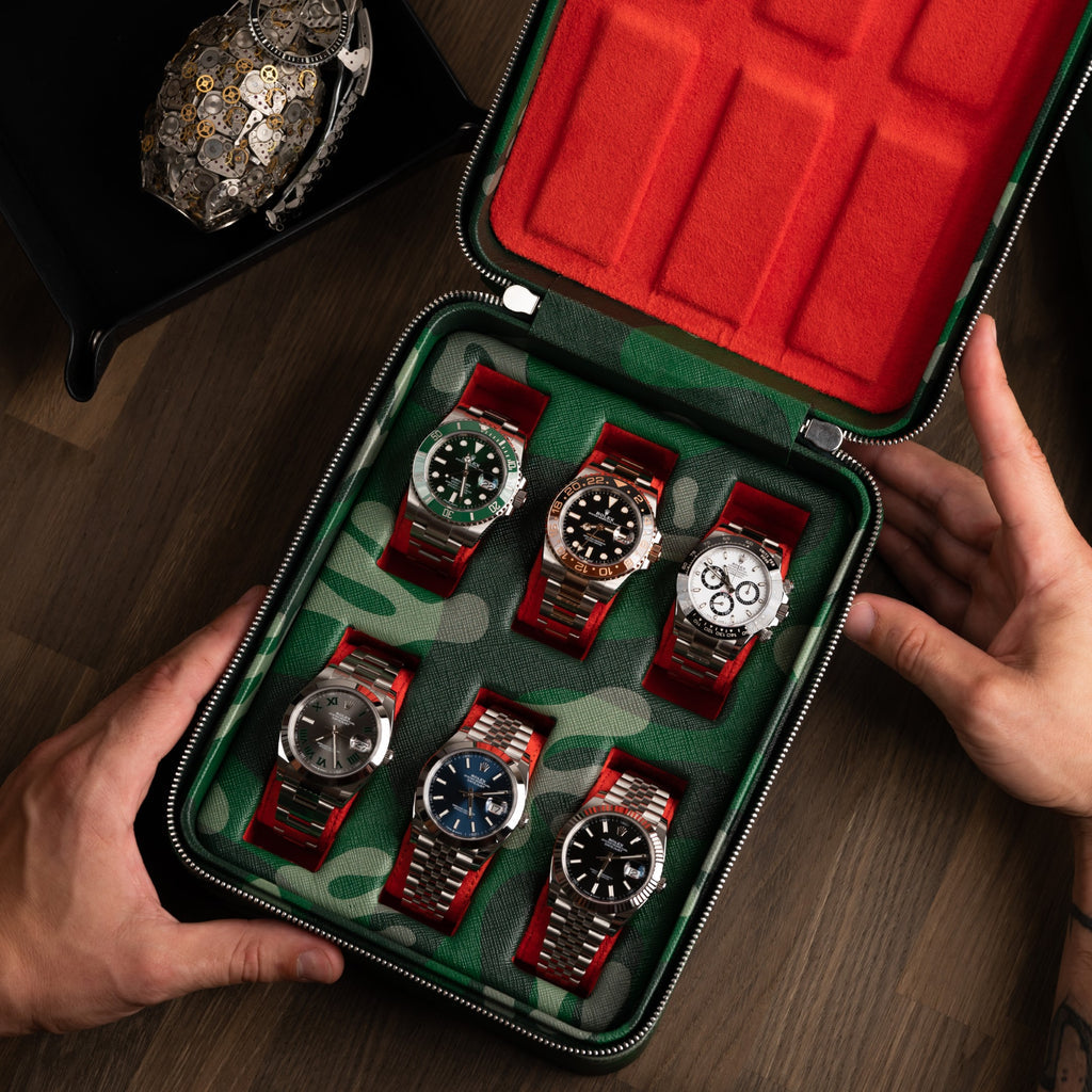 Green Camo Watch Box – Six Watches