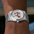 PRX Dialicious Concept – hand-painted custom Tissot PRX 35mm watch with candy-themed artwork, limited edition by IFL Watches.